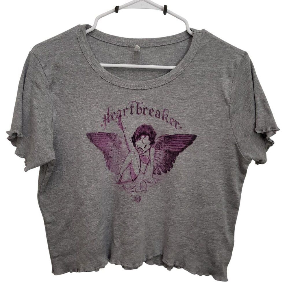 Betty Boop Heartbreaker Tattoo Graphic Crop Top